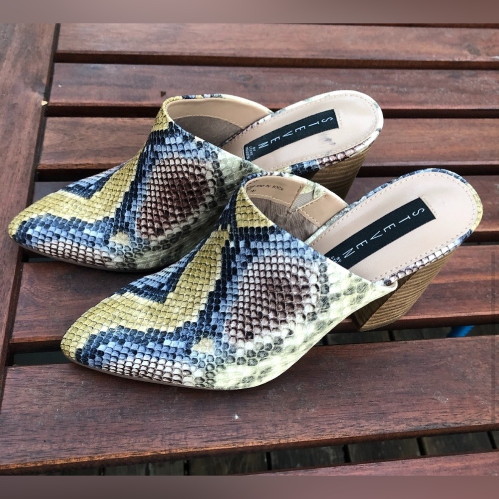 Steven By Steve Madden Multicolor Snake Print Mules